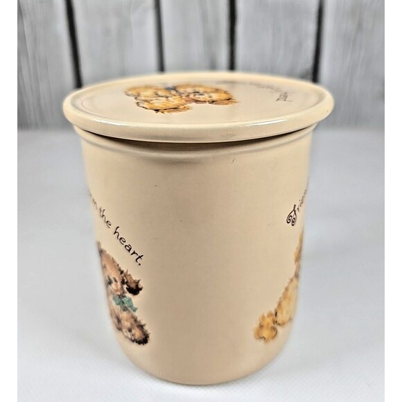 Hallmark Mug Mates Vintage 1983 Friendship Is A Cup w Lid Coaster Made in Japan - Picture 2 of 7